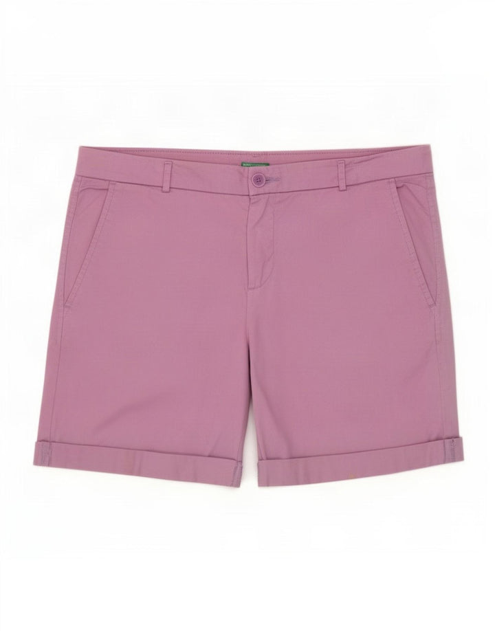 Pantaloncini chino da donna Benetton IT 44 medi W34 viola
