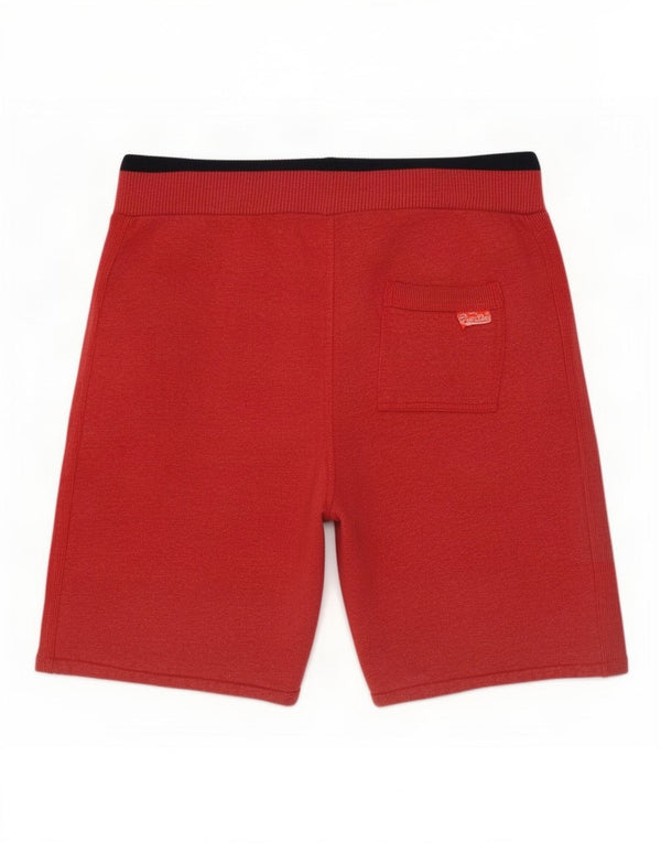 Pantaloncini sportivi da uomo slim fit Superdry in cotone rosso medio