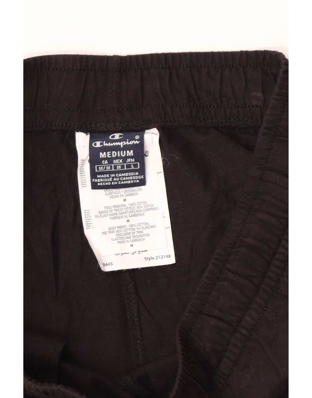 Pantaloni da tuta da uomo Champion Joggers medio cotone nero