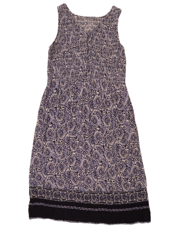 Abito tubino senza maniche da donna Fat Face UK 14 Grande motivo cachemire blu navy