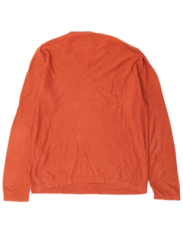 Jack & Jones Top da uomo a manica lunga piccolo in cotone arancione