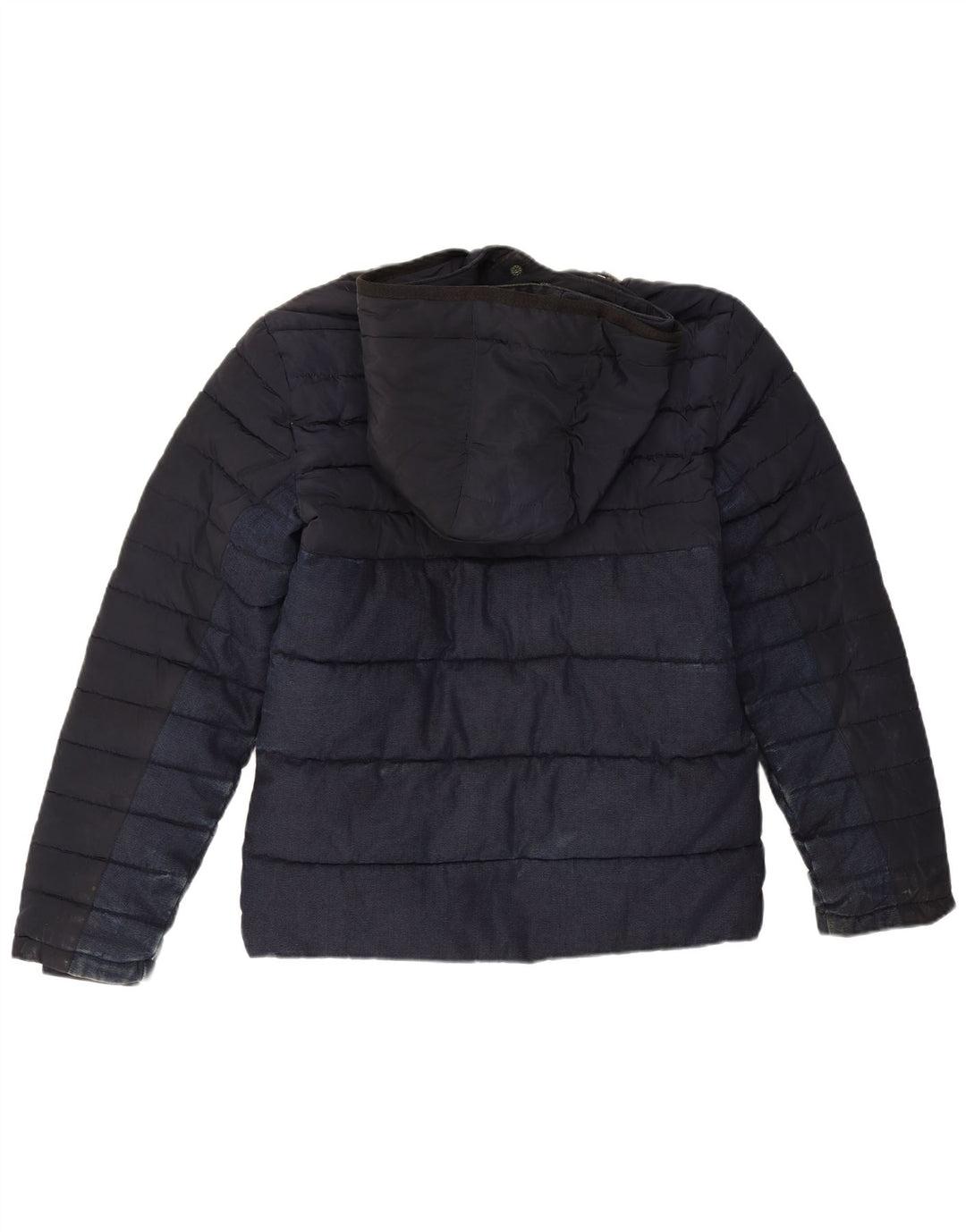Giacca imbottita con cappuccio da uomo Zara UK 36 Small poliestere blu navy