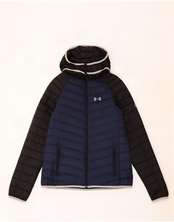 Giacca imbottita da donna Jack Wolfskin UK 12 Medium Navy Blue Colourblock