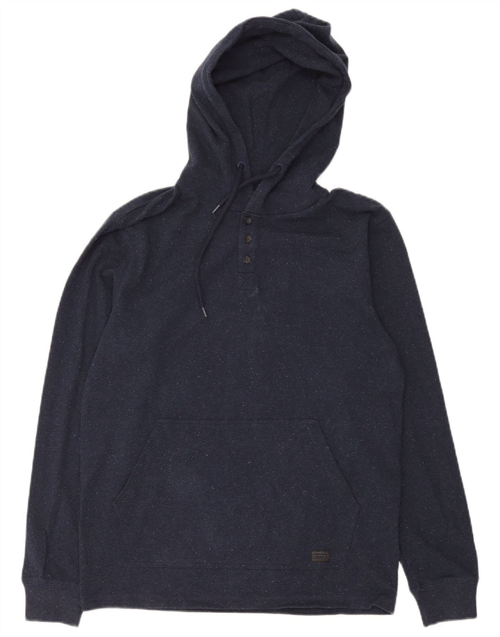 Maglione con cappuccio da uomo con collo abbottonato O'Neill piccolo in cotone blu navy