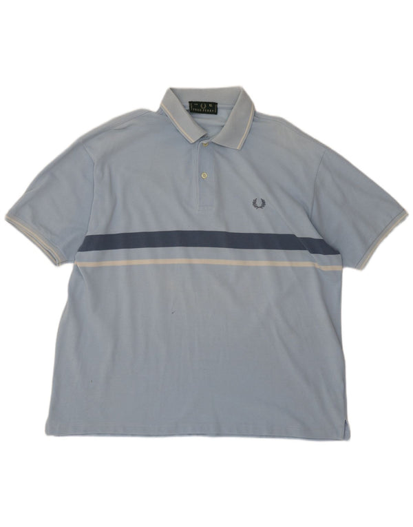Polo da uomo Fred Perry XL in cotone a righe blu