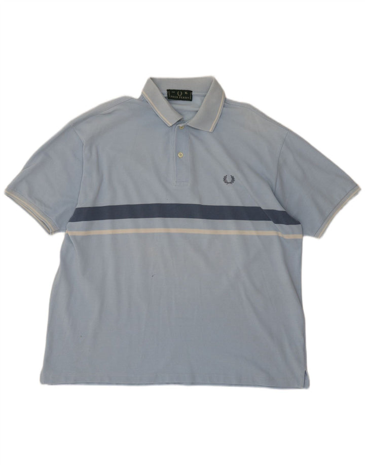 Polo da uomo Fred Perry XL in cotone a righe blu