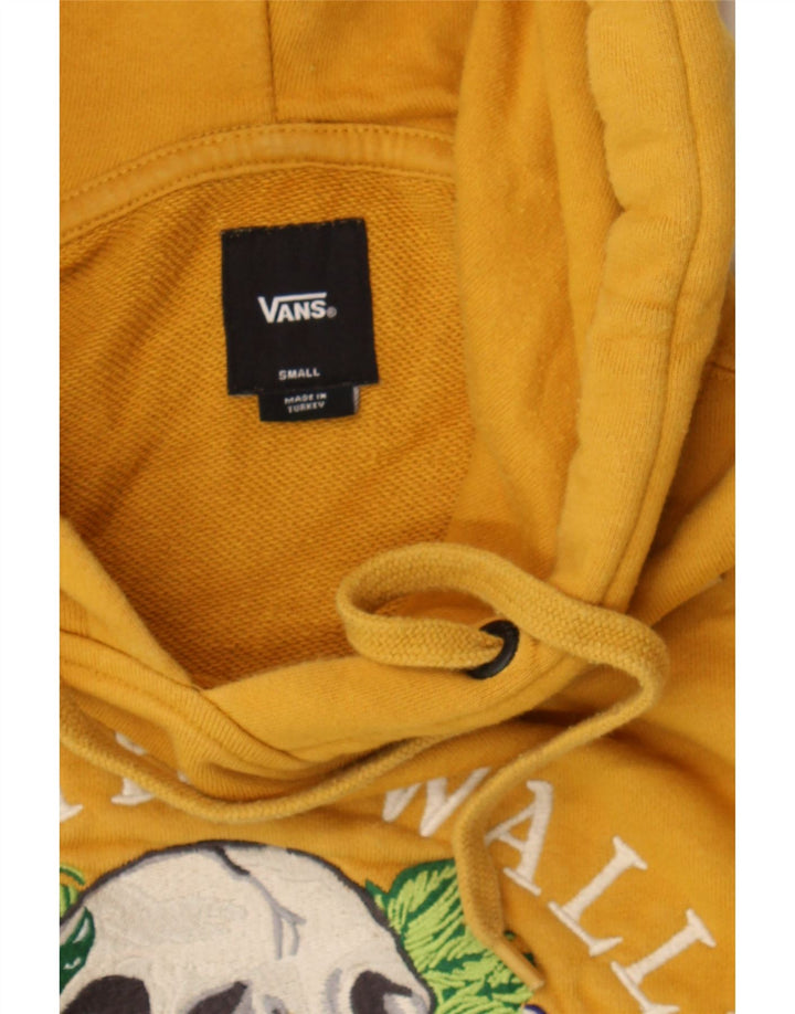 VANS Mens Graphic Hoodie Jumper Small Yellow Cotton Vintage Vans and Second-Hand Vans from Messina Hembry 