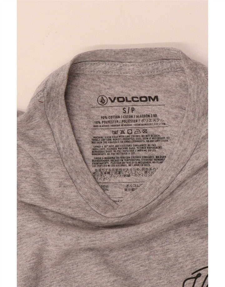 T-shirt grafica da uomo Volcom Top in cotone chiazzato grigio piccolo