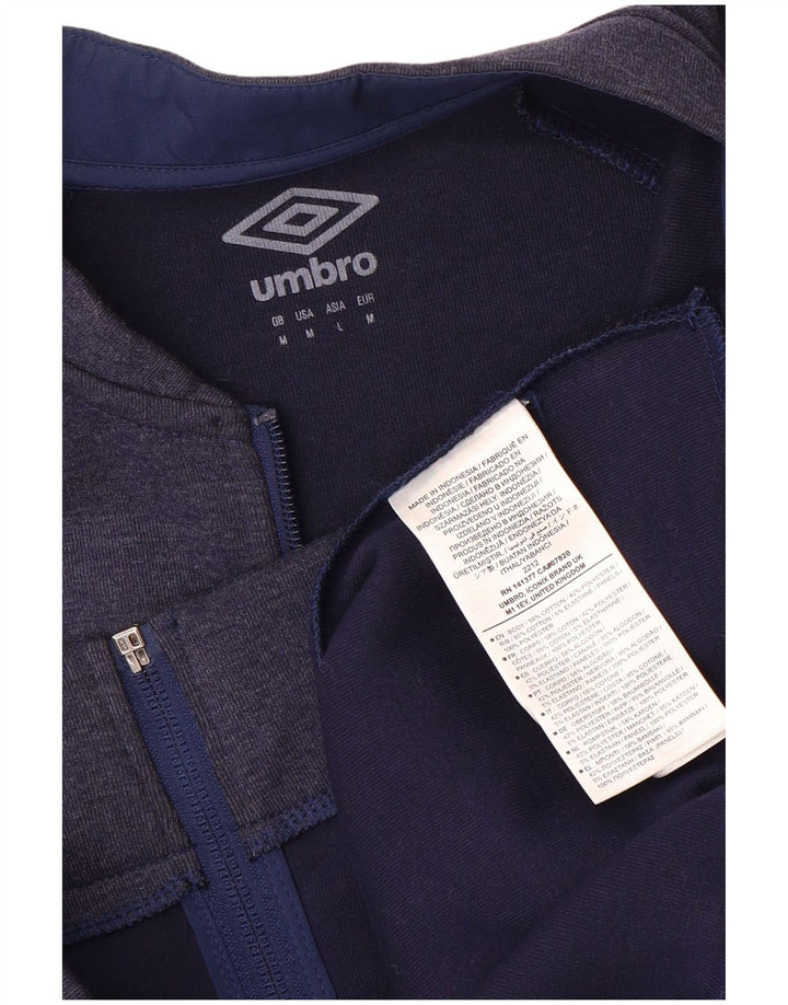 Giacca da ginnastica grafica da uomo UMBRO a blocchi di colore blu navy medio