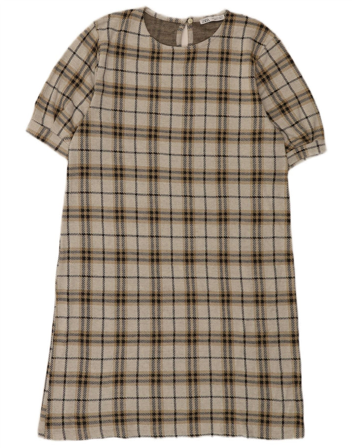 Abito a trapezio da donna Zara UK 12 grigio medio a quadri