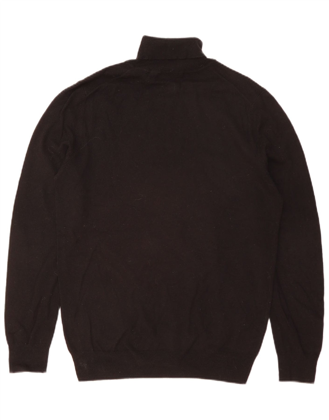 LYLE & SCOTT Maglione da uomo con collo alto e maglione piccolo in cotone nero