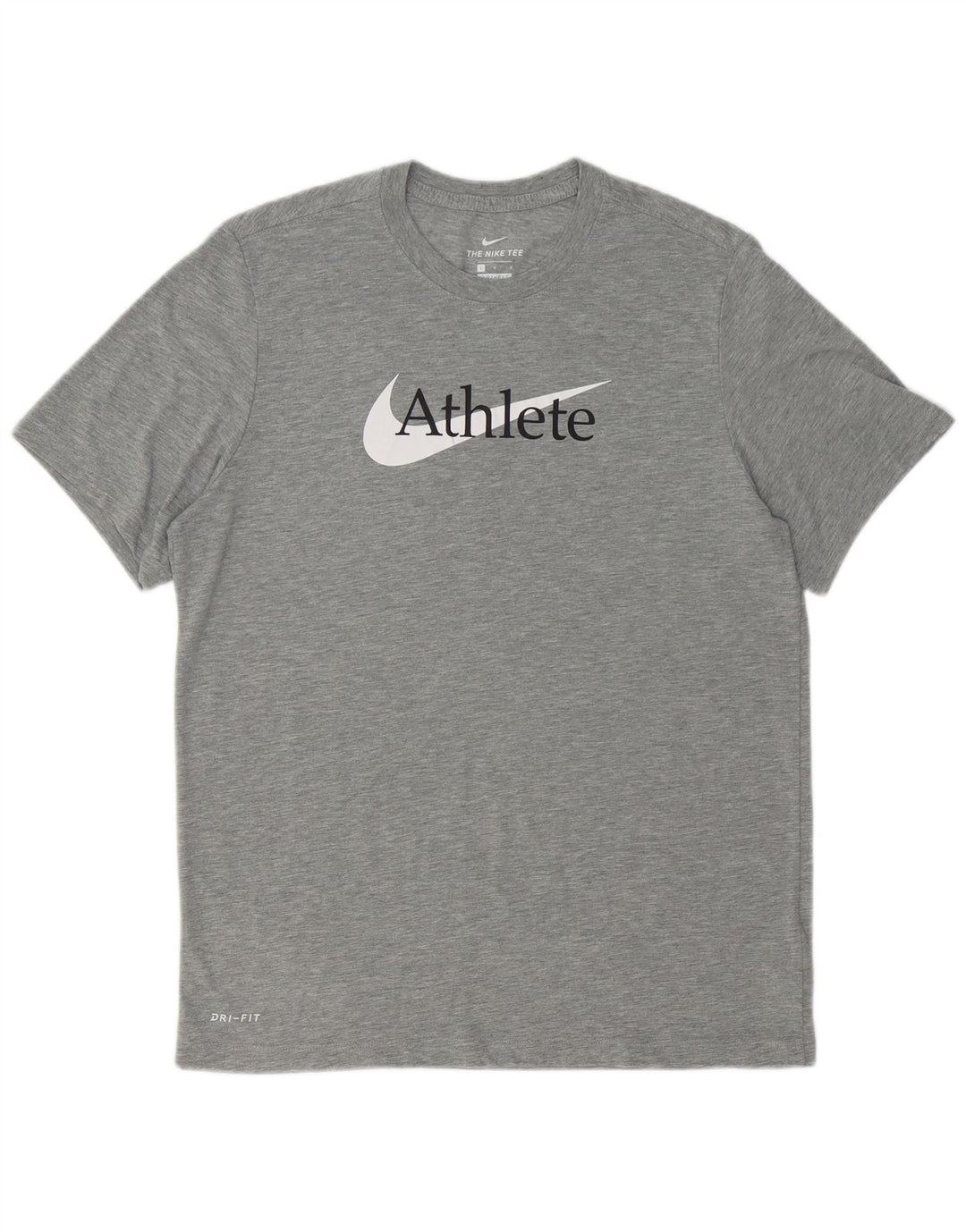 NIKE T-shirt grafica da uomo Dri Fit Top grande in poliestere grigio