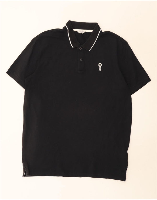 Polo da uomo Jack & Jones 2XL cotone a righe nere