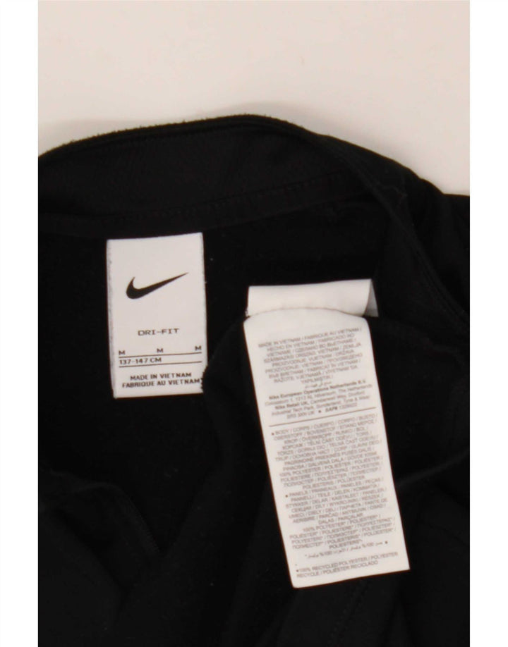 Top della tuta pullover grafica Nike da bambino Dri Fit 10-11 anni, colore nero medio