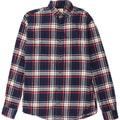 Camicia da uomo in flanella Jack & Jones XS in cotone a quadri blu navy