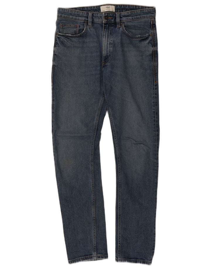 Jeans slim da uomo Marks & Spencer W32 L30 cotone blu