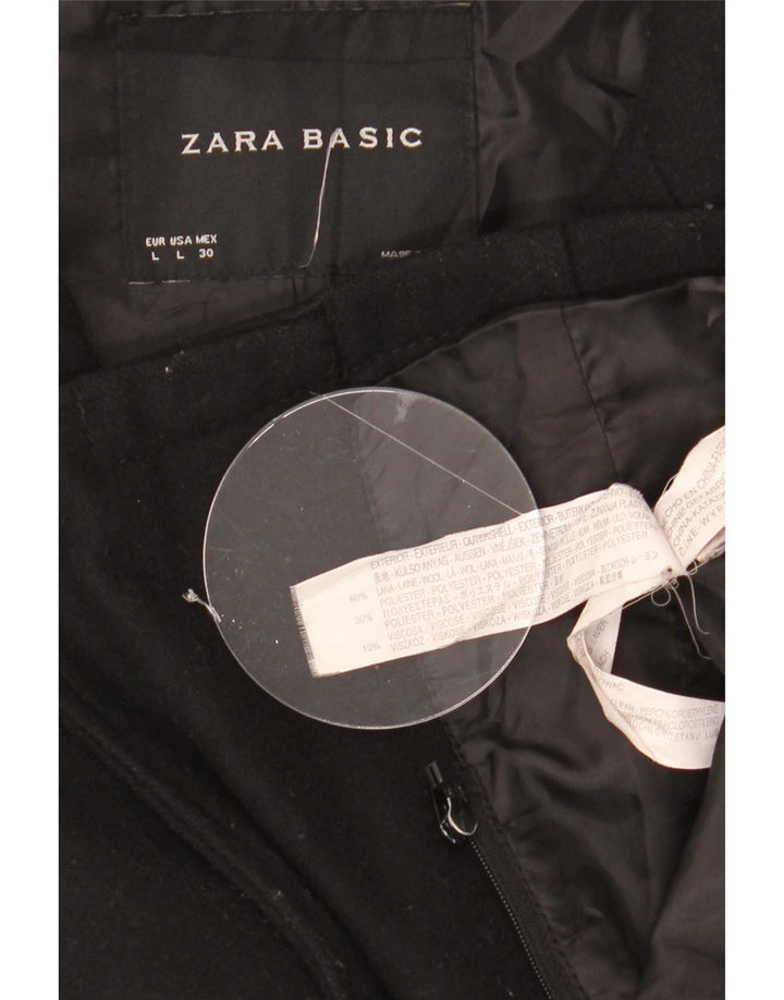 Giacca a vento da donna Zara UK 16 grande in lana nera