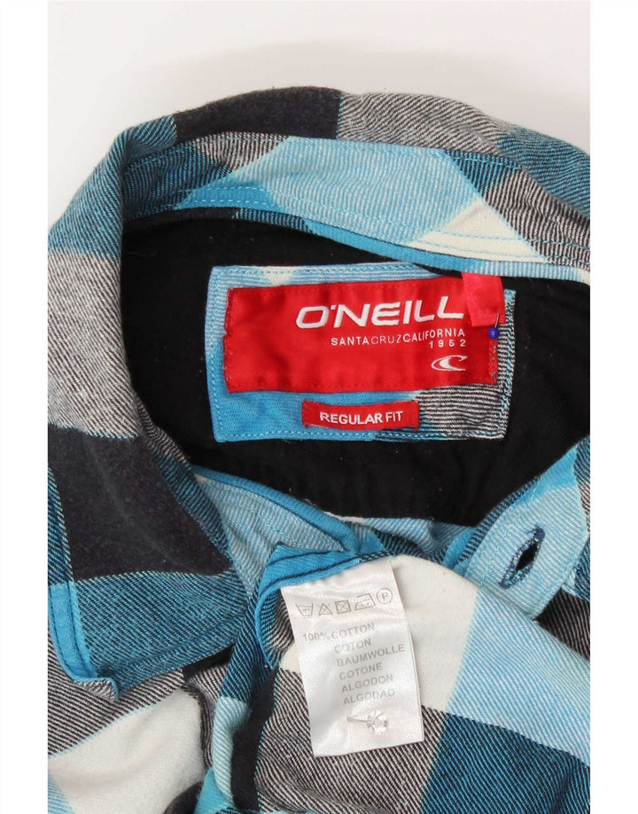Camicia da uomo in flanella vestibilità regolare O'Neill in cotone a quadretti blu medio