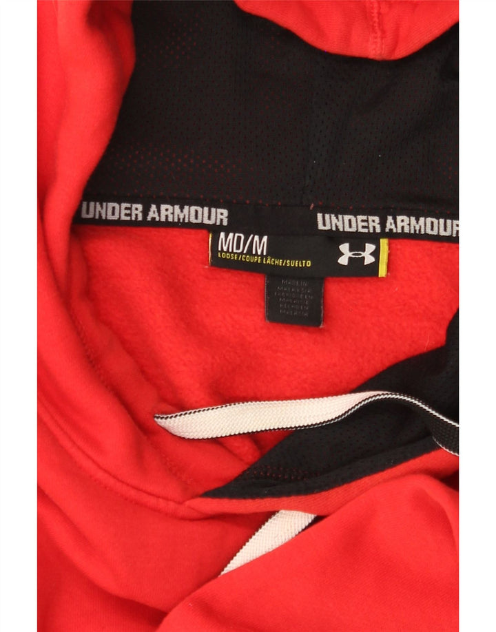 Felpa con cappuccio da uomo UNDER ARMOUR rosso medio