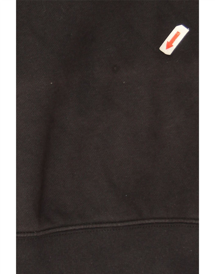 Felpa corta oversize da donna Nike, maglione UK 14, cotone nero medio