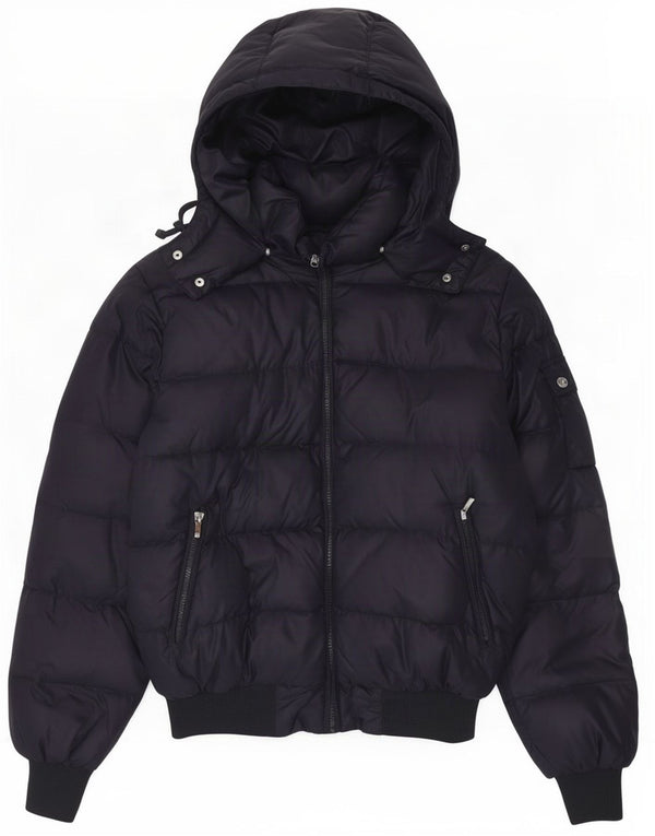 North Sails Womens Hooded Padded Jacket UK 10 Small Navy Blue Polyamide