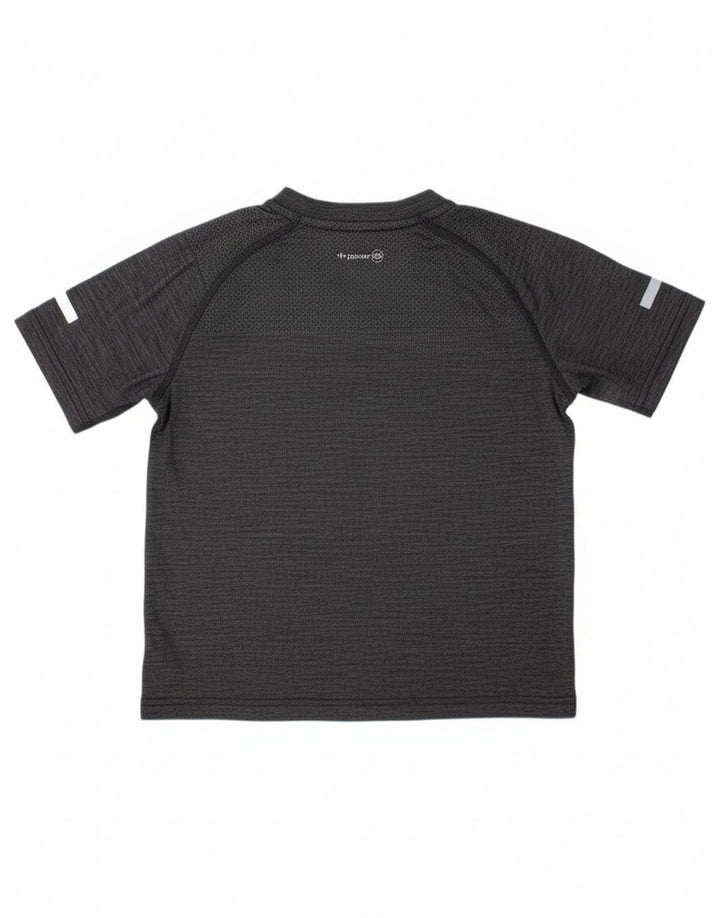 RUSSELL ATHLETIC Boys Dri-Power T-Shirt Top 7-8 Years Medium Grey Flecked