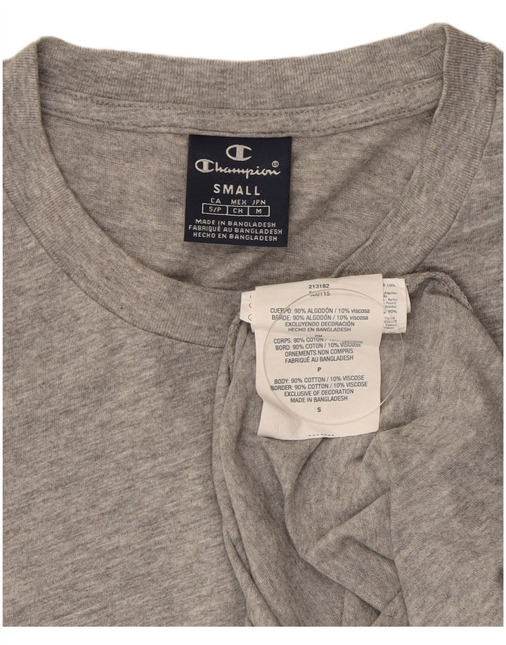 T-shirt da uomo Champion Top piccola in cotone grigio