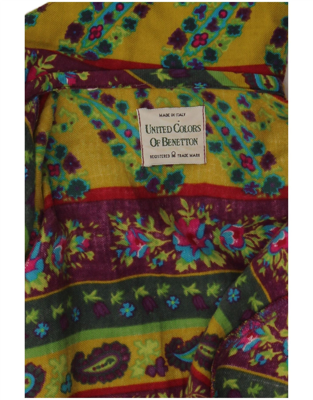 Camicia Benetton Donna UK 12 Media Floreale Floreale