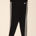 ADIDAS Womens Aeroready Crop Leggings UK 12/14 Medium  Black Polyester Vintage Adidas and Second-Hand Adidas from Messina Hembry 