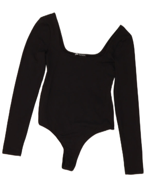 Body Zara da donna UK 12 medio nero in poliammide
