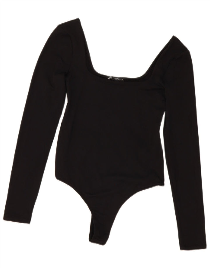 Body Zara da donna UK 12 medio nero in poliammide