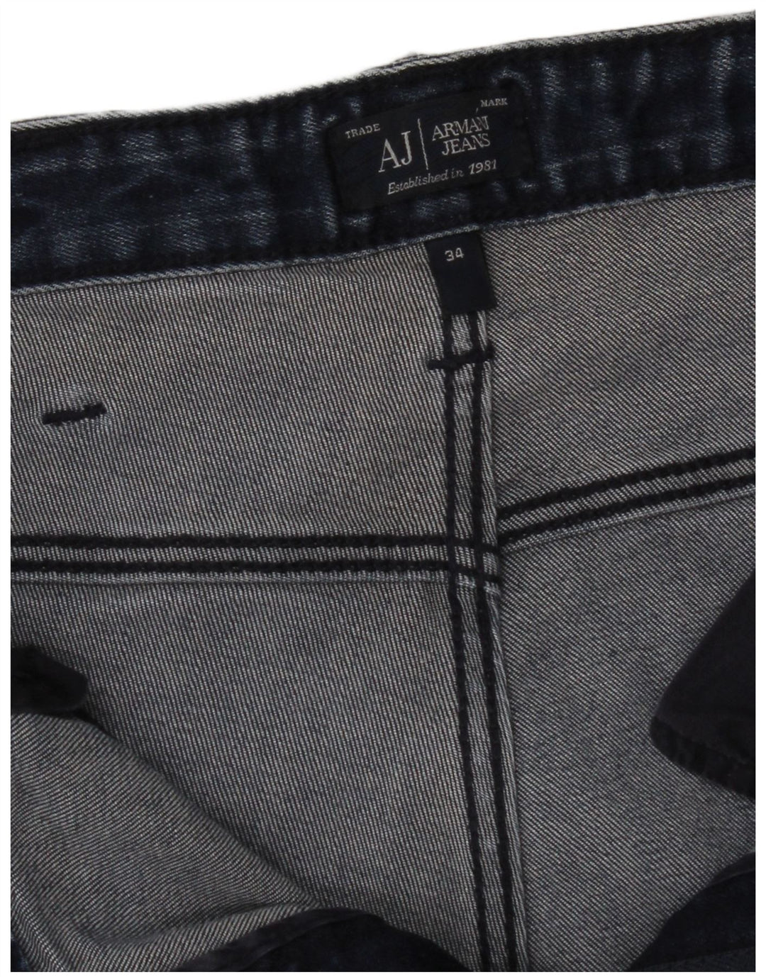 Jeans slim da uomo Armani W34 L31 cotone blu navy