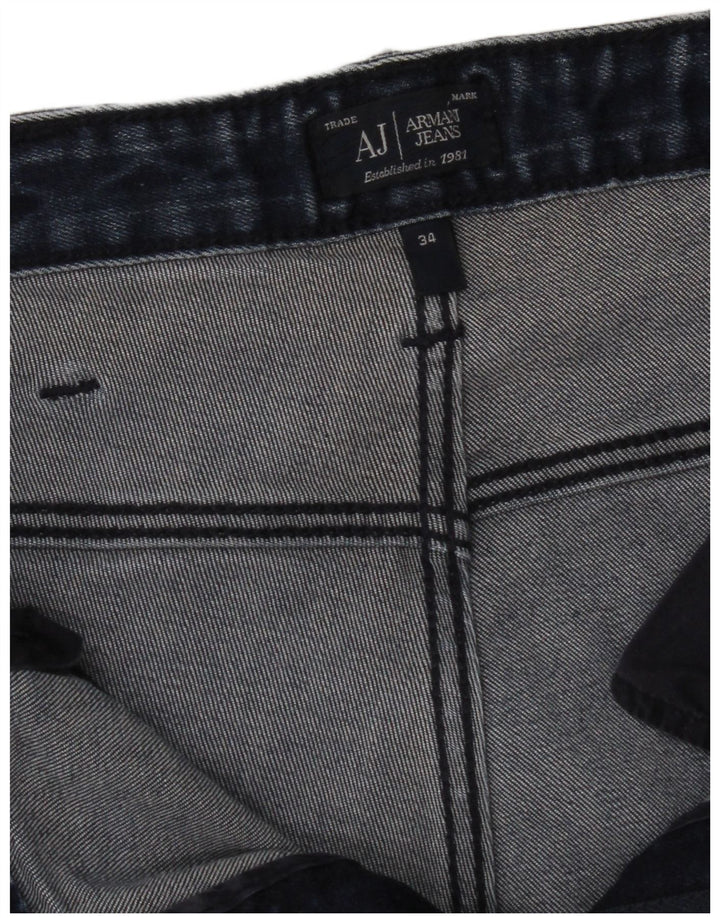 Jeans slim da uomo Armani W34 L31 cotone blu navy