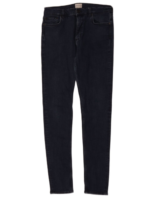 Jeans skinny da donna French Connection UK 12 medio W30 L30 cotone blu navy