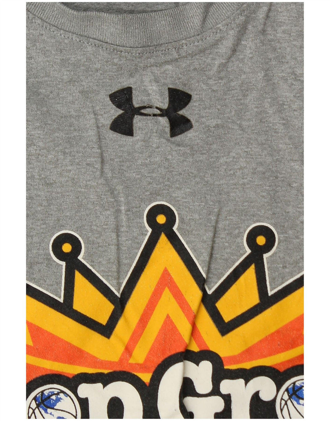 T-shirt grafica da uomo Under Armour grande grigia