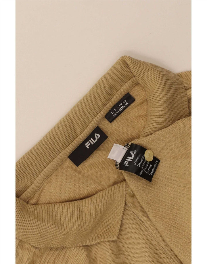 Polo da uomo a maniche lunghe Fila Beige medio
