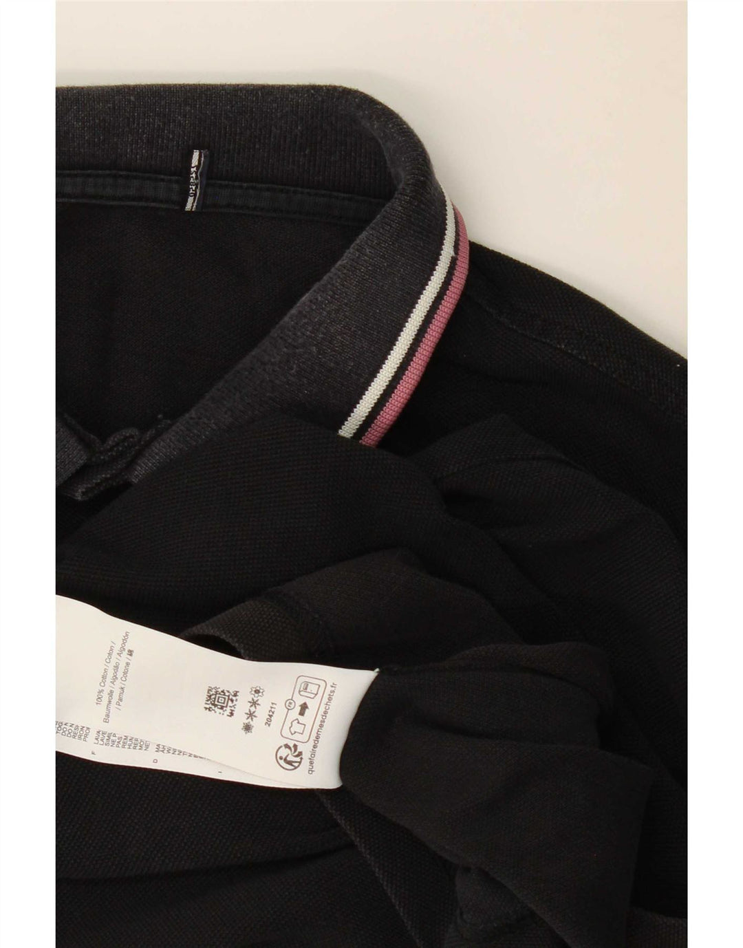 Polo da uomo Fred Perry in cotone nero medio