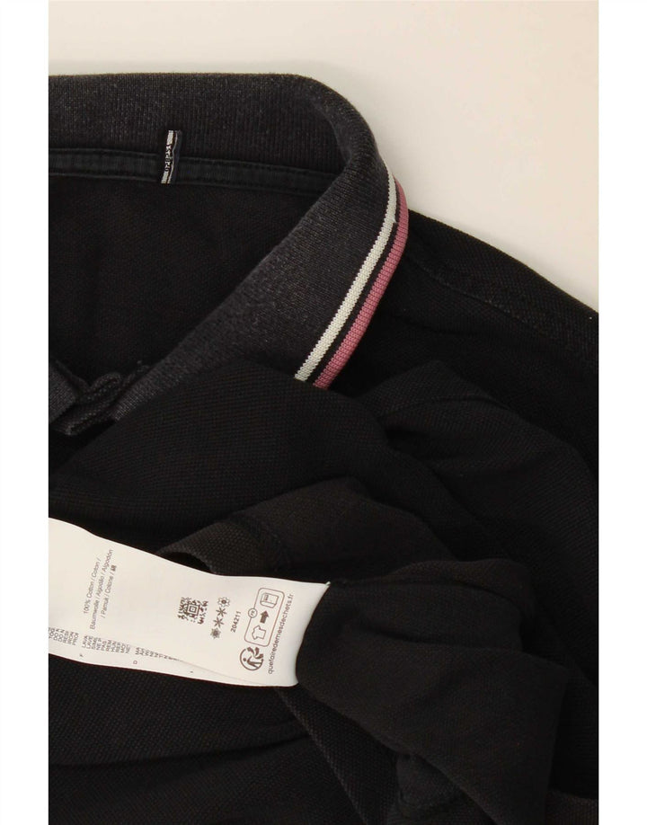 Polo da uomo Fred Perry in cotone nero medio
