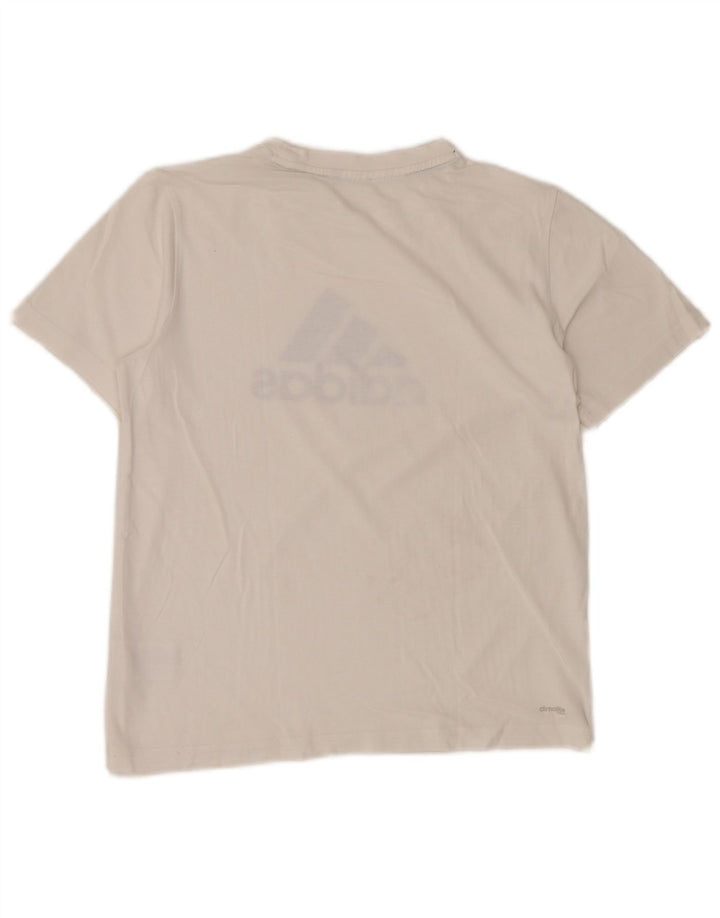 T-shirt grafica da uomo Adidas Top Small in cotone bianco sportivo