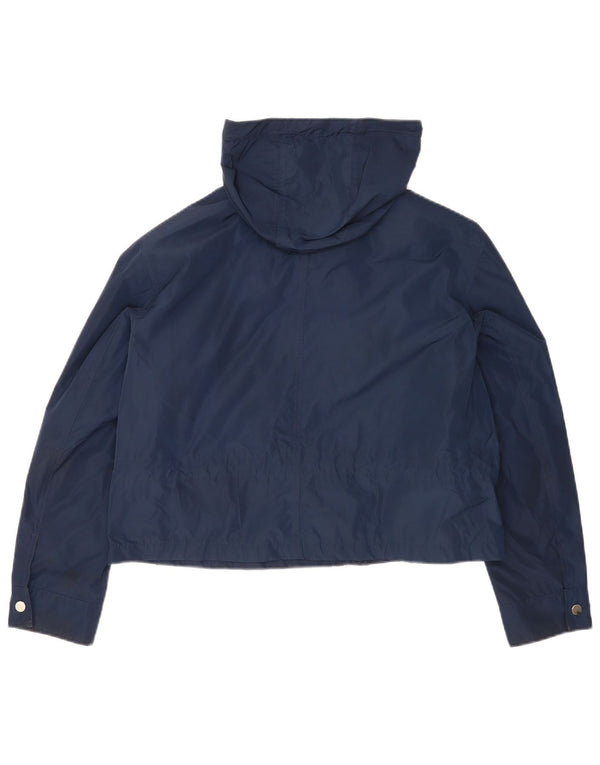 Giubbotto bomber con cappuccio da donna Marks & Spencer UK 12 medio blu navy