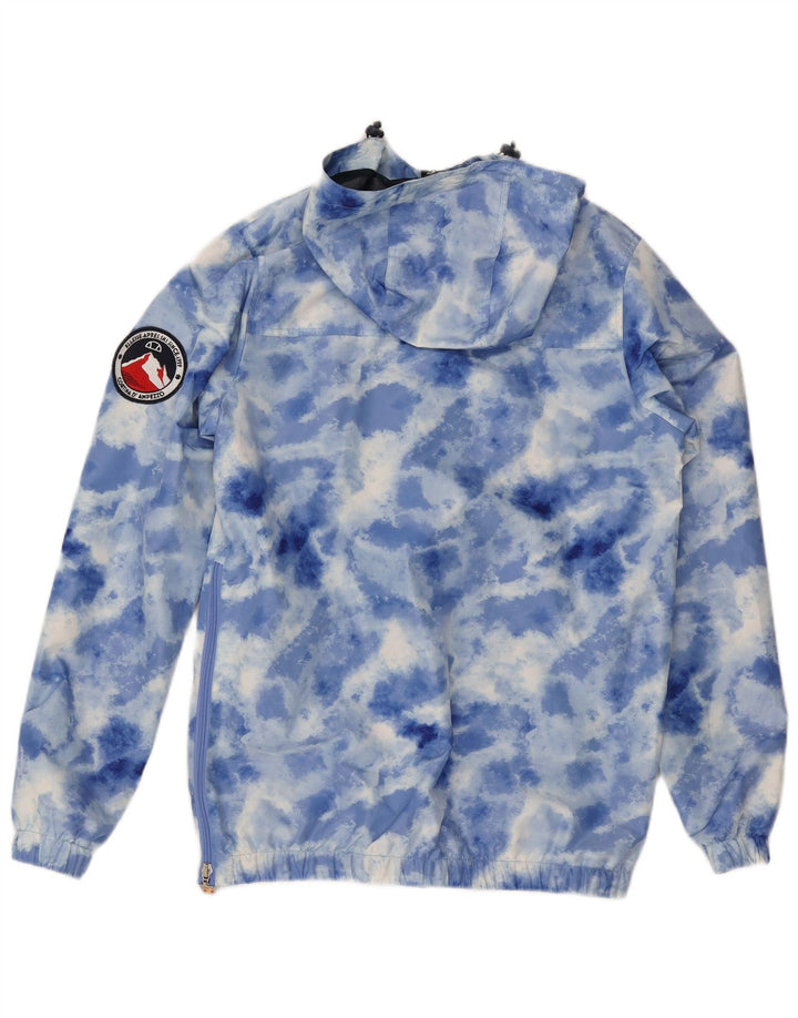 Ellesse Giacca antipioggia da uomo con cappuccio pullover UK 36 Small Blu Tie Dye Poliestere