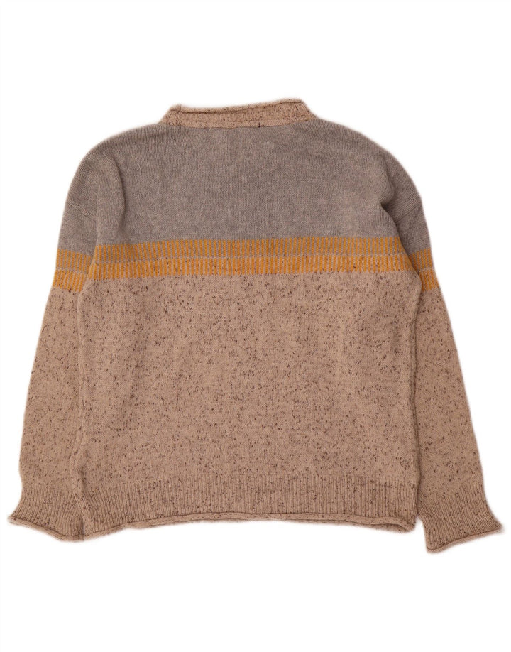 Maglione maglione a collo alto da donna Weird Fish UK 8 Small Grey Colourblock