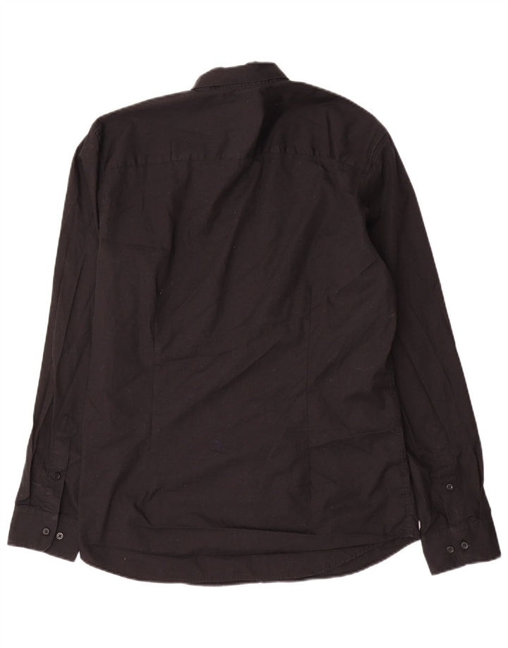Camicia da uomo Jack & Jones in cotone nero medio