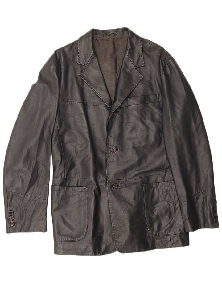 Giacca blazer vintage da uomo a 3 bottoni UK 38 media nera