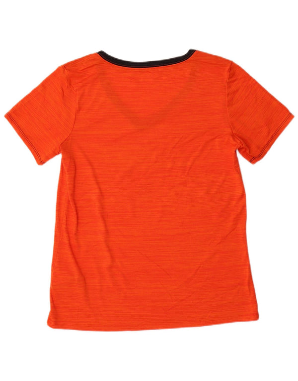NIKE T-shirt grafica da donna Tigers Top UK 10 Small Arancione Poliestere