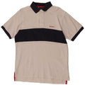 Polo da rugby da uomo Hackett in cotone color block bianco medio