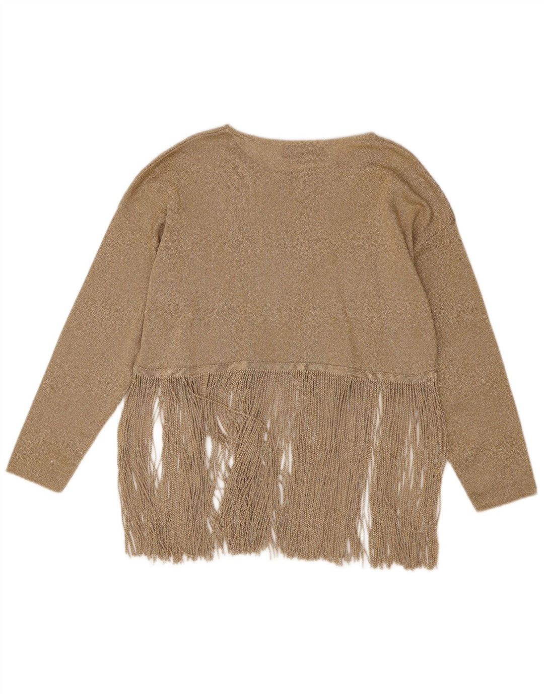 Stefanel Maglia oversize da donna a maniche lunghe UK 14 Cupro dorato medio