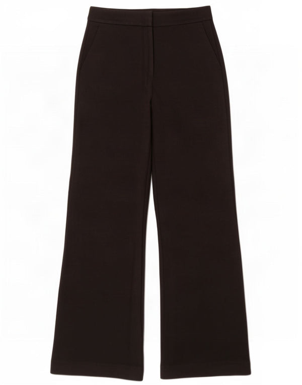 Pantaloni da abito a gamba larga da donna Boden UK 10 Small W28 L31 Viscosa nera