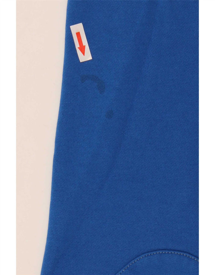 Maglione con cappuccio e zip da uomo Sun68 grande in cotone blu