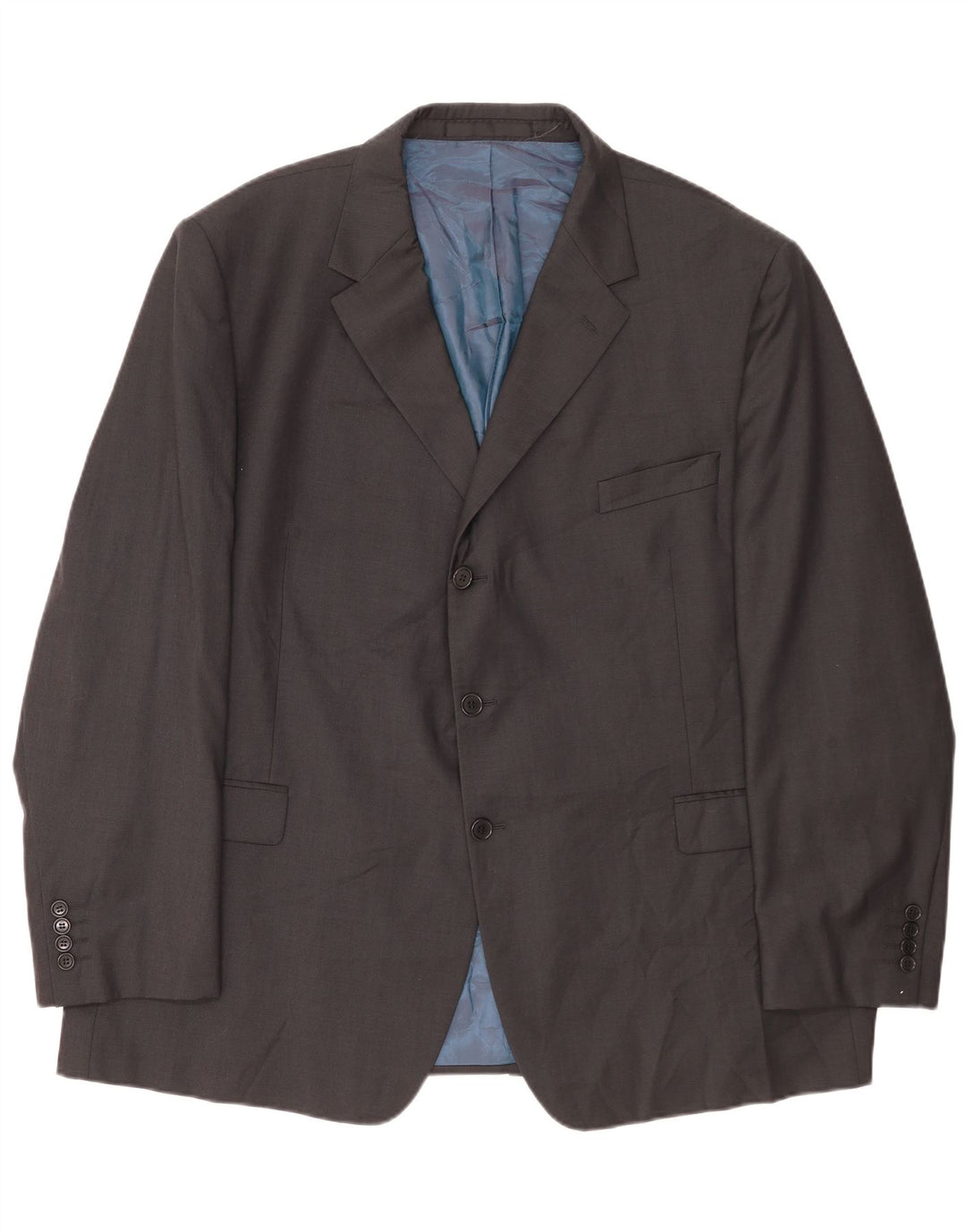 Giacca blazer a 3 bottoni Marks & Spencer da uomo UK 52 3XL lana grigia